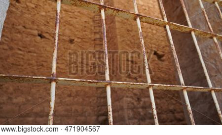 View In Old Water Tower Near The Ottoman Railway Station. Nitzana. Negev Desert In Israel