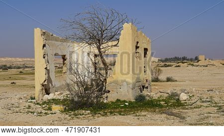 Ruins Of The Ottoman Railway Station. Negev. Israel