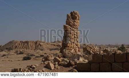 Ruins Of The Ottoman Railway Station. Negev. Israel