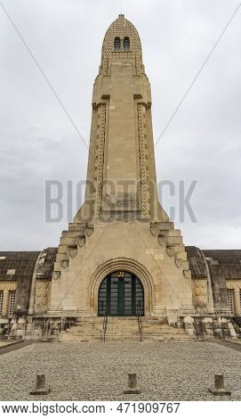 Entrance Of The Douaumont Ossuary, A Memorial Located Near Verdun In France