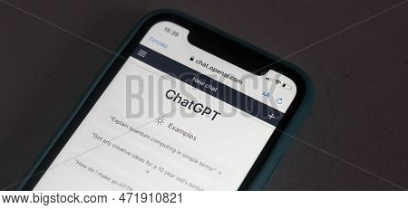 Kyiv, Ukraine - February 18, 2023: Webpages Of Chatgpt, Openais Chatbot, And Google Are Seen On Smar