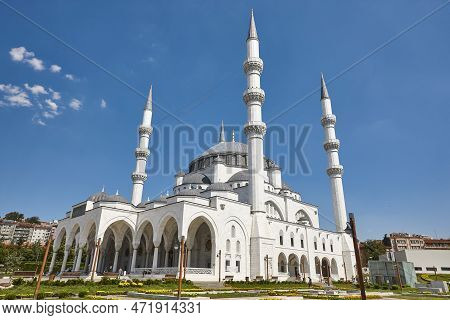 Historic Melike Hatun Mosque In Ankara City Center. Turkey