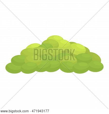 Green Lentil Pile Icon Cartoon . Green Lentil Vegetable. Pile Of Bean Plant Seed