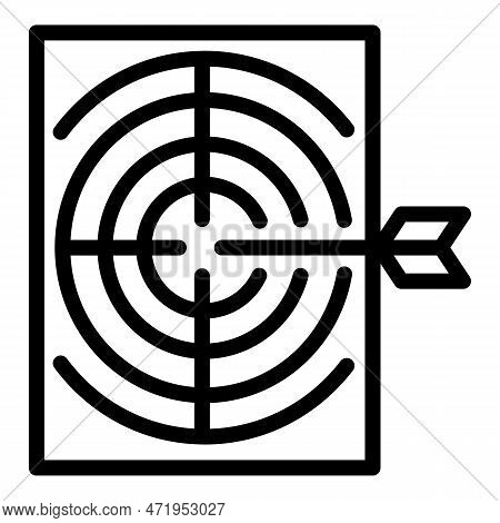 Archer Paper Target Icon. Outline Archer Paper Target Icon For Web Design Isolated On White Backgrou