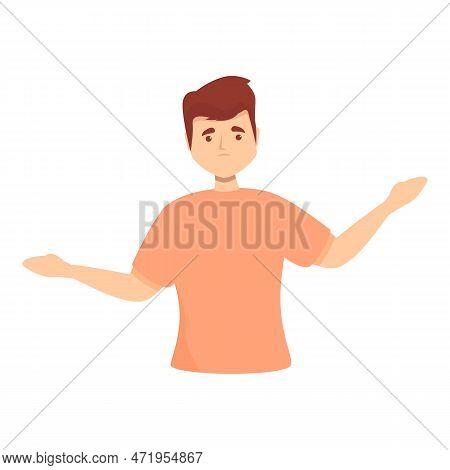 Decision Gesture Icon Cartoon . Uncertainty Ambiguity. Complex Question