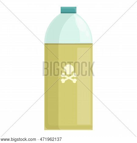 Insecticide Bottle Icon Cartoon . Chemical Pesticide. Safety Control