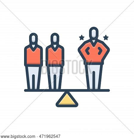 Color Illustration Icon For Experienced Dexterous Professional Seasoned Trained Tested