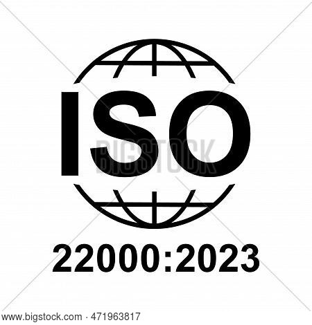 Food Management Systems. Standard Quality Symbol. Vector Button Sign Isolated On White Background .