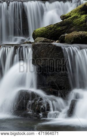 Beautiful Peaceful Landscape Image Of Scaleber Force Waterfall In Yorkshire Dales In England During 