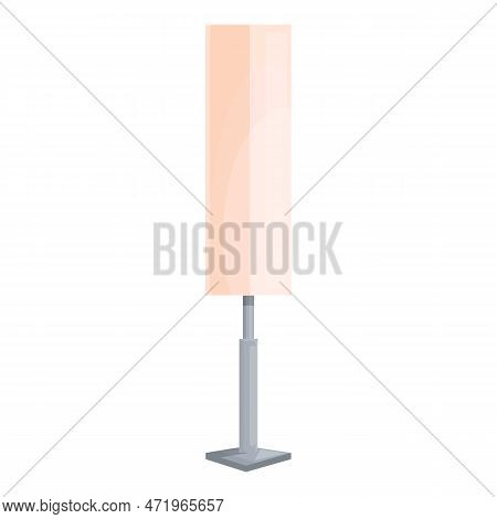 Torchere Lampshade Icon Cartoon . Stand Lamp. House Light