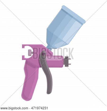 Auto Painter Icon Cartoon . Paint Gun. Car Body Paint