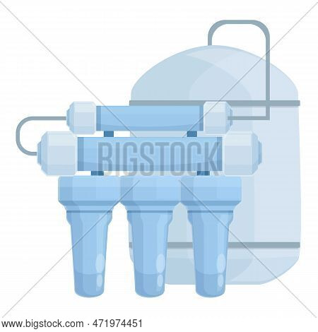 Osmosis Chemistry Icon Cartoon . Water System. Filter Tank