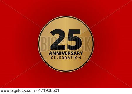 25 Years Anniversary Celebration Background Design Vector Illustration