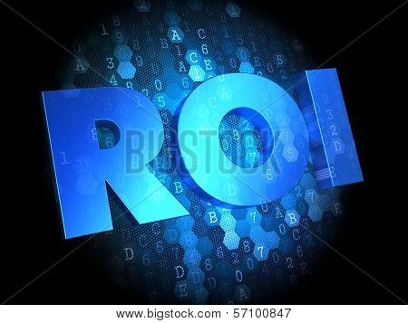 ROI on Dark Digital Background.