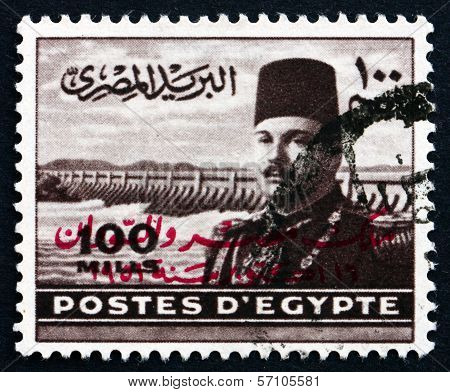 Postage Stamp Egypt 1949 King Farouk Of Egypt