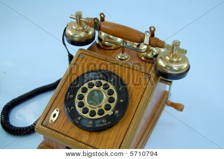 Drewno ziarna o likwidacji Vintage telefon
