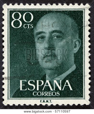 Spanish president on a stamp.