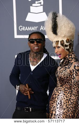 Lil Wayne and Nicki Minaj at the 53rd Annual Grammy Awards, Staples Center, Los Angeles, CA. 02-13-11