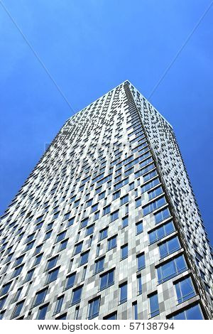 Moscow - May 11: Modern Multi-storey Building, Rotated Around Its Axis On Mosfilmovskaya Street On M