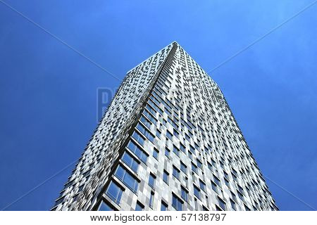 Moscow - May 11: Modern Multi-storey Building, Rotated Around Its Axis On Mosfilmovskaya Street On M