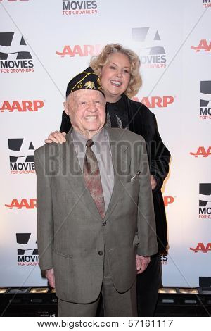Mickey Rooney and Wife Jan Rooney  at AARP Magazine's Movies For Grownups, Beverly Wilshire Hotel, Bevely Hills, CA. 02-07-11