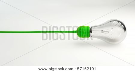 Light Bulb With Green Cord