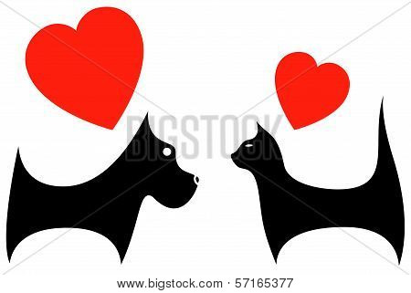 icon with dog and cat lover