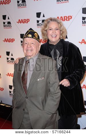 Mickey Rooney and Wife Jan Rooney  at AARP Magazine's Movies For Grownups, Beverly Wilshire Hotel, Bevely Hills, CA. 02-07-11