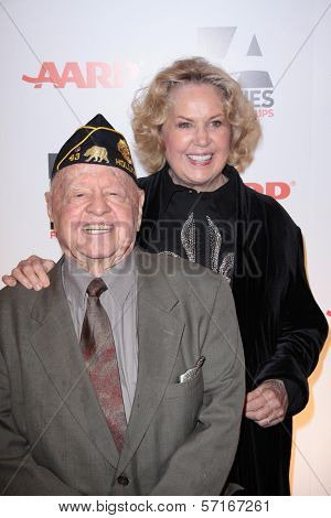 Mickey Rooney and Wife Jan Rooney  at AARP Magazine's Movies For Grownups, Beverly Wilshire Hotel, Bevely Hills, CA. 02-07-11