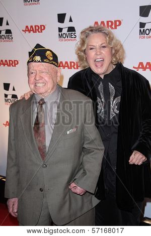 Mickey Rooney and Wife Jan Rooney at AARP Magazine's Movies For Grownups, Beverly Wilshire Hotel, Bevely Hills, CA. 02-07-11