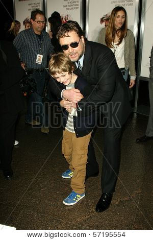 Ty Simpkins and Russell Crowe at 