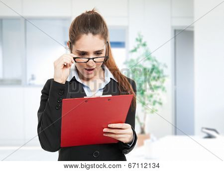 Portrait of a young smiling businesswoman
