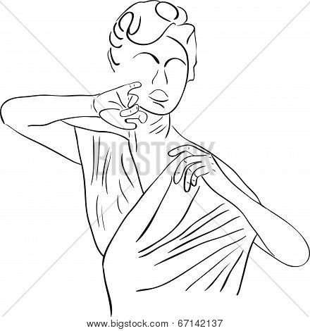 Silhouette of dancer