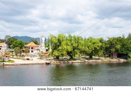 Kanchanaburi, Thailand - May 23, 2014:view Over River Kwai, Kanchanaburi Province, Thailand.