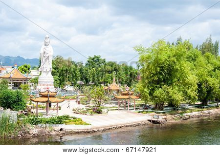 Kanchanaburi, Thailand - May 23, 2014:view Over River Kwai, Kanchanaburi Province, Thailand.