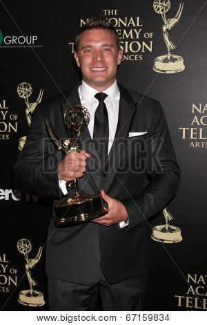 LOS ANGELES - JUN 22:  Billy Miller - Outstnading Lead Actor in a Drama at the 2014 Daytime Emmy Awards Press Room at the Beverly Hilton Hotel on June 22, 2014 in Beverly Hills, CA