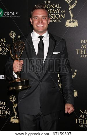 LOS ANGELES - JUN 22:  Billy Miller - Outstnading Lead Actor in a Drama at the 2014 Daytime Emmy Awards Press Room at the Beverly Hilton Hotel on June 22, 2014 in Beverly Hills, CA