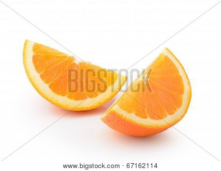 Orange Slice Isolated On Nwhite Background