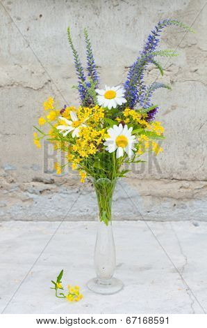 Still Life Bouquet With Wild Flowers