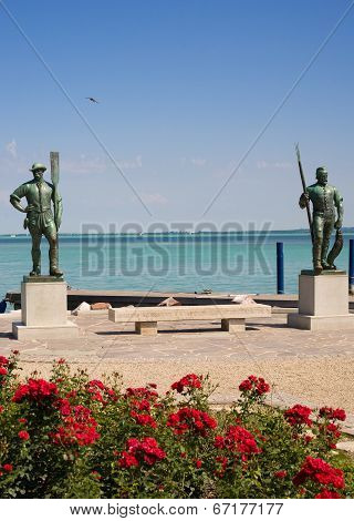 Statues At Lake Balaton