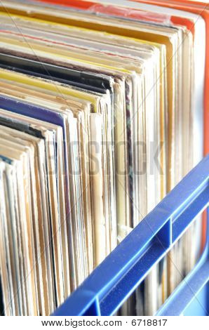 Rekord kolekcji winylowych Lp w skrzyni