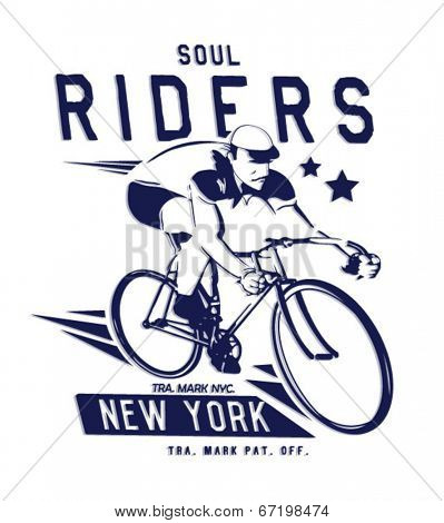 bike rider illustration