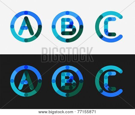 Minimal line design logo seg, business icons, branding emblems