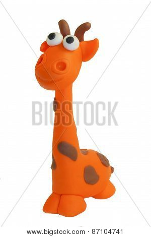 toy from clay a giraffe