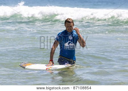 Dane Reynolds competing in the Quicksilver Pro at Snapper Rocks