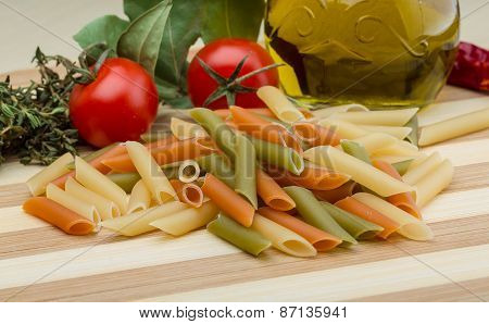 Raw Penne Pasta