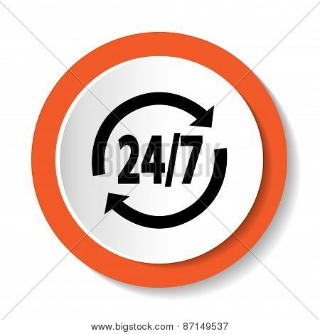 Vector icon clock service