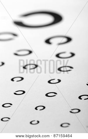 Eye examination chart