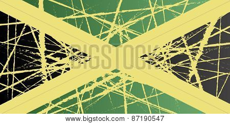 Worn Jamaica Flag