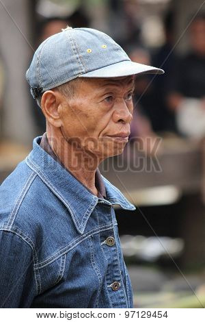 Portrait Of A Senior Torajan Man
